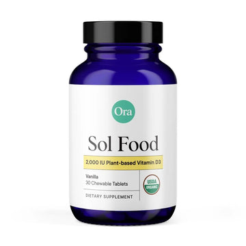 Ora Organic Vitamin D3 2000IU - Vegan Vitamin D Chewables from Lichen for Bone Health, Immune Support, & Mood | Maximum Absorption - 1 Month Supply, 30 Vegan Chewable Vanilla Tablets Ora Organic Au supplements