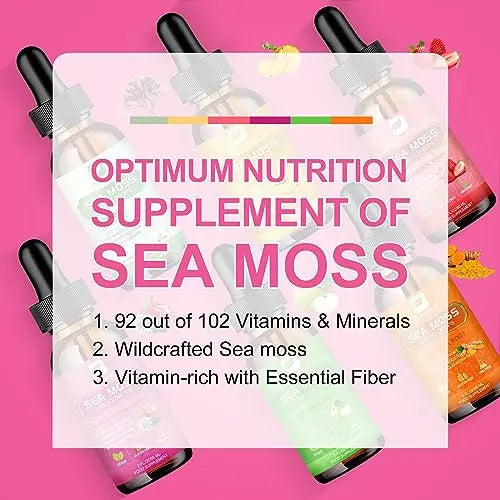 3000mg Sea Moss Liquid Drops - Black Seed Oil & Irish Sea Moss Gel B BEWORTHS Au supplements