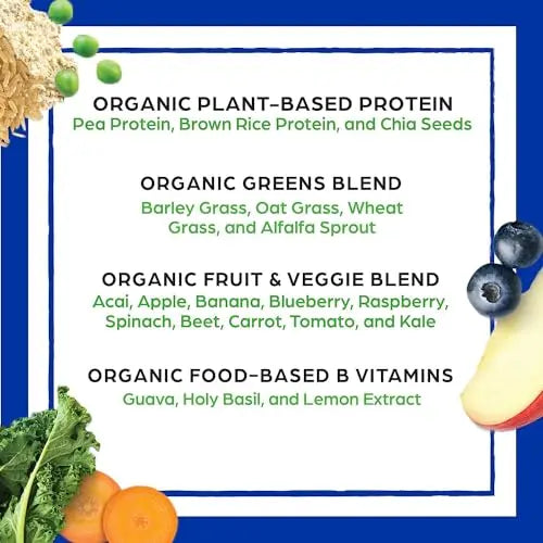 Orgain Organic Vegan Meal Replacement Protein Powder, Vanilla Bean - 20g Plant Based Orgain Au supplements
