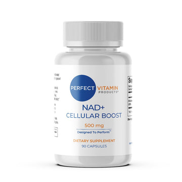 Perfect Vitamin Products NAD+ Cellular Boost – 500mg NMN Supplement for NAD+ Support, Cellular Energy, Brain Clarity & Anti-Aging – Longevity & Recovery Support – 90 Vegan Capsules (30 Servings) Perfect Vitamin Products Au supplements