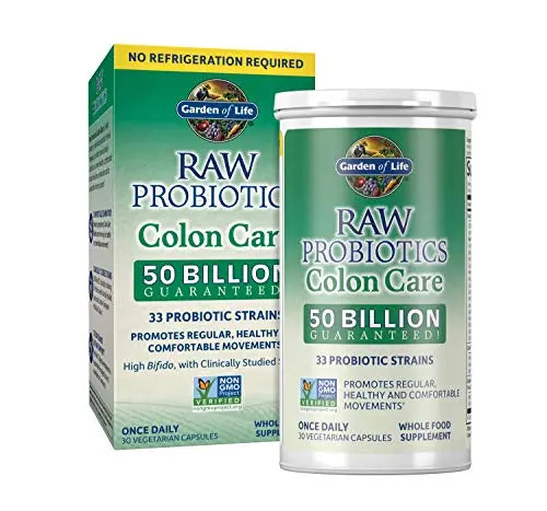 Garden of Life RAW Probiotics Colon Care Shelf Stable - 50 Billion CFU Guaranteed Garden of Life Au supplements