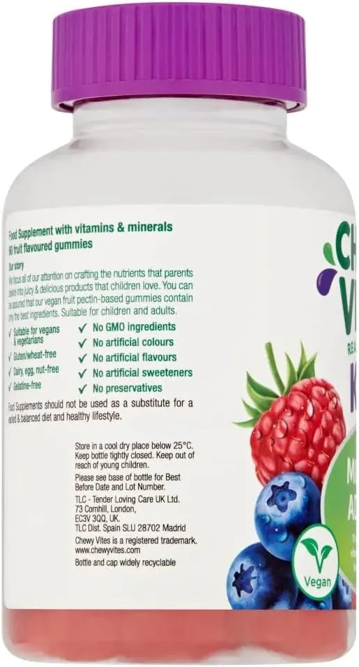 Chewy Vites Kids Multivitamin Advance 60 Gummy Vitamins | 11 Essential Nutrients CHEWY VITES Au supplements