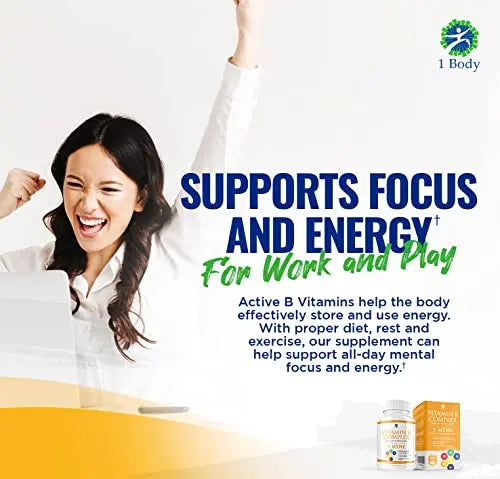 1 Body Vitamin B Complex – 5-MTHF Folate with B1, B2, B5, B6 1 Body Au supplements