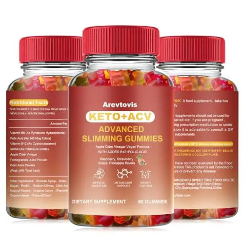 Arevtovis Apple Cider Vinegar Gummies - Boost Energy, Detox & Support Gut Health ACV Arevtovis Au supplements