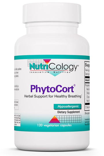 Nutricology PhytoCort Supplement - Respiratory Support, Lung Health, Lung Detox, Lung Cleanse, Healthy Breathing, Herbal Support, Reishi, Licorice, Noni, Vegetarian Capsules - 120 Count Nutricology Au supplements
