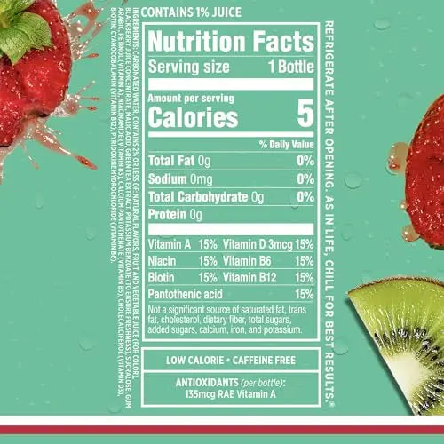 Sparkling Ice, Kiwi Strawberry Sparkling Water, Zero Sugar Flavored Water, with Antioxidant Sparkling ICE Au supplements
