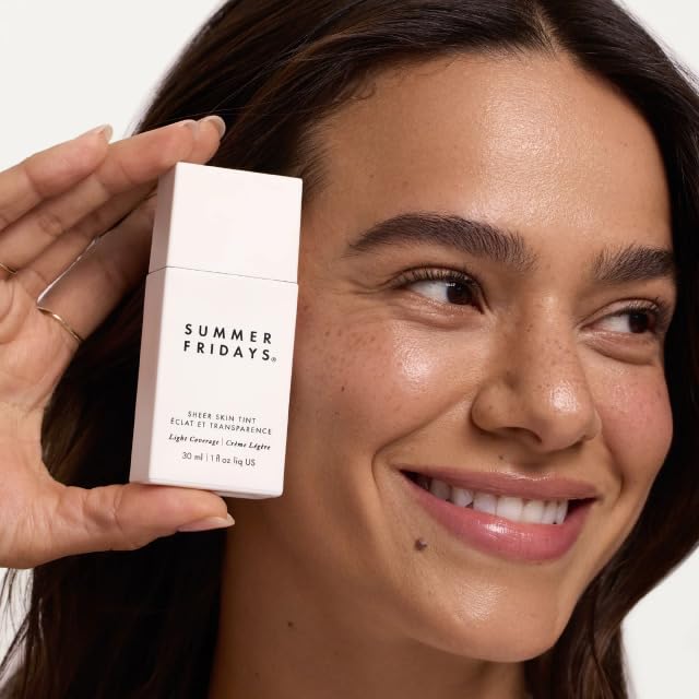 Summer Fridays Sheer Skin Tint - Skin Tint with Hyaluronic Acid - Helps Diminish Uneven Skin Tone - Sheer to Light Coverage - Shade 5 - Medium with Warm Neutral Undertones (1 Fl Oz) Summer Fridays Au supplements