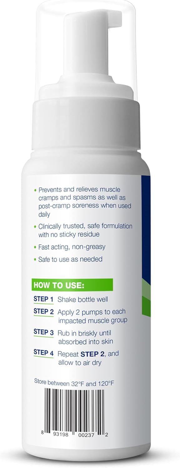 Theraworx Relief for Muscle Cramps Foam Fast-Acting Muscle Spasm, Leg Soreness with Magnesium Sulfate - 7.1 oz - 2 Count Theraworx Au supplements