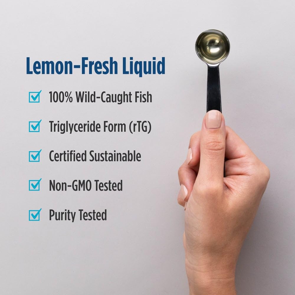 Nordic Naturals Ultimate Omega Liquid, Lemon Flavor - 8 oz - 2840 mg Omega-3 - High-Potency Fish Oil Supplement with EPA & DHA - Promotes Brain & Heart Health - Non-GMO - 48 Servings Nordic Naturals Au supplements