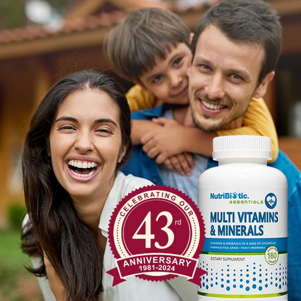 NutriBiotic – Multi Vitamins & Minerals, 180 Ct Capsules (Formerly Hypoallergenic Multiple) | 72 Pure Trace Elements in a Base of Chlorella | Pharmaceutical-Grade & Highly Absorbable | Gluten Free NutriBiotic Au supplements