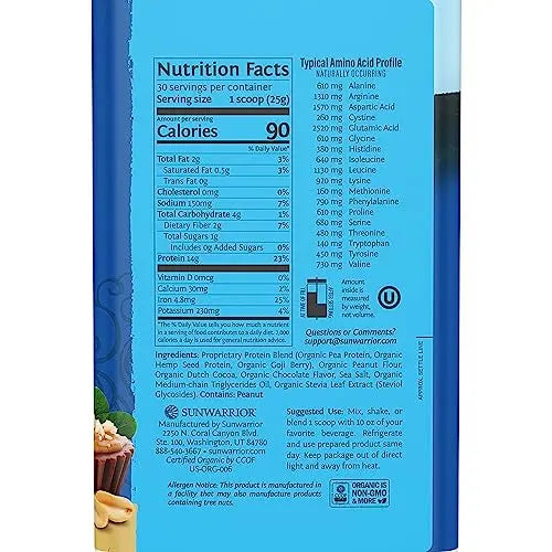 Sunwarrior Vegan Protein Powder Organic Plant-Based Protein | BCAA Amino Acids Hemp Sunwarrior Au supplements