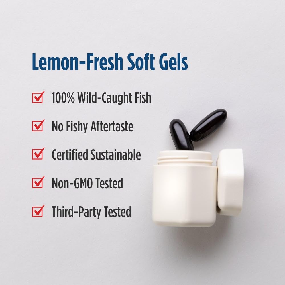 Nordic Naturals Ultimate Omega + CoQ10, Lemon - 90 Soft Gels - 1280 mg Omega-3 + 100 mg CoQ10 - Heart Health, Cellular Energy, Antioxidant Support - Non-GMO - 45 Servings Nordic Naturals Au supplements