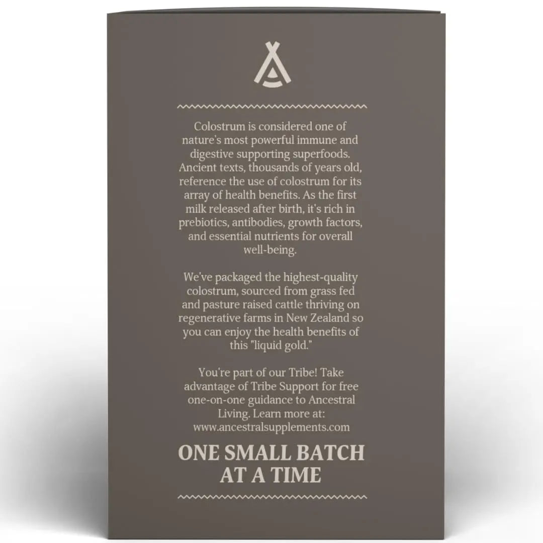 Ancestral Supplements Grass Fed Beef Bovine Colostrum Powder Packets, Immune Support Ancestral Supplements Au supplements