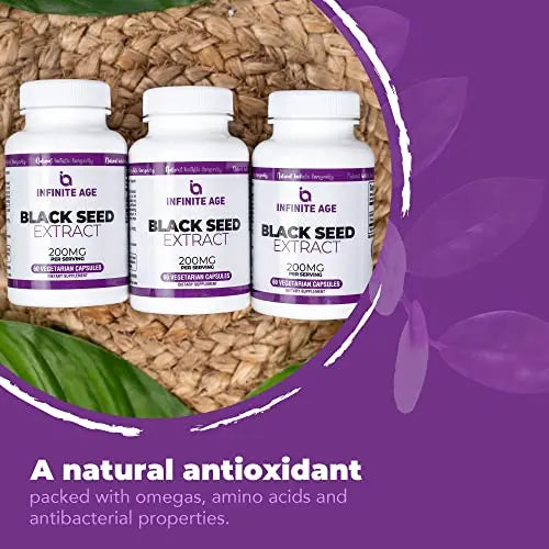 INFINITE AGE Dry Organic Black Seed Oil Extract Capsules - Nigella Sativa Seed Extract INFINITE AGE Au supplements