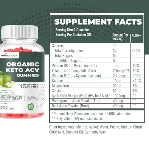 Keto ACV Gummy for Advanced Weight Loss - Gluten Sugar Free Rapid Belly Fat Burner MuseBeam Au supplements