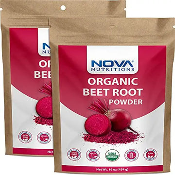 2 Pack - Nova Nutritions Certified Organic Beet Root Powder 16 OZ (454 gm) - Nitric Oxide Nova Nutritions Au supplements