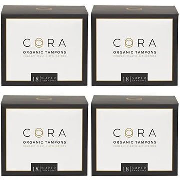 Cora Organic Applicator Tampons | Super Absorbency | 100% Organic Cotton, Unscented, BPA-Free Cora Au supplements