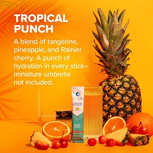 Liquid I.V. Hydration Multiplier - Tropical Punch - Hydration Powder Packets | Electrolyte Liquid I.V. Au supplements