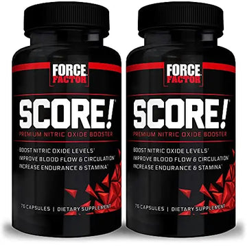 FORCE FACTOR Score!, 2-Pack, Nitric Oxide Supplement for Men, Nitric Oxide Booster Force Factor Au supplements