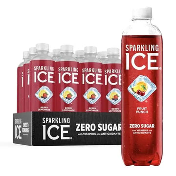 Sparkling Ice, Fruit Punch Sparkling Water, Zero Sugar Flavored Water, with Vitamins Sparkling ICE Au supplements