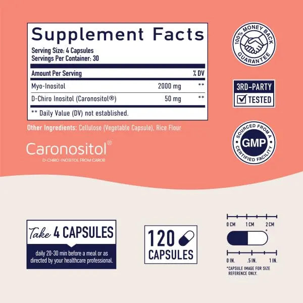 Myo-Inositol & D-Chiro Inositol | Hormone Balance for Women | Ideal 40:1 Ratio | Myo Inosit SMNutrition Au supplements