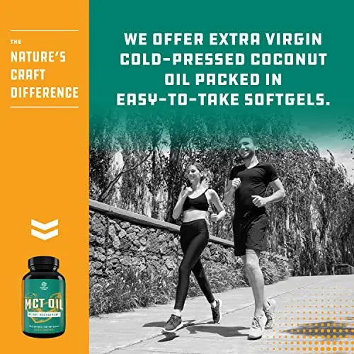 C8 MCT Coconut Oil Softgels - MCT Oil Keto Pills with Caprylic Acid Coconut Oil Natures Craft Au supplements