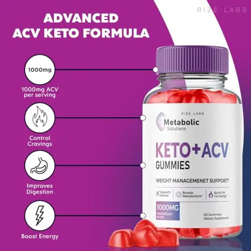 (2 Pack) Metabolic Solutions Keto ACV Gummies, Metabolic Solutions Keto+ACV Gummies rize labs Au supplements