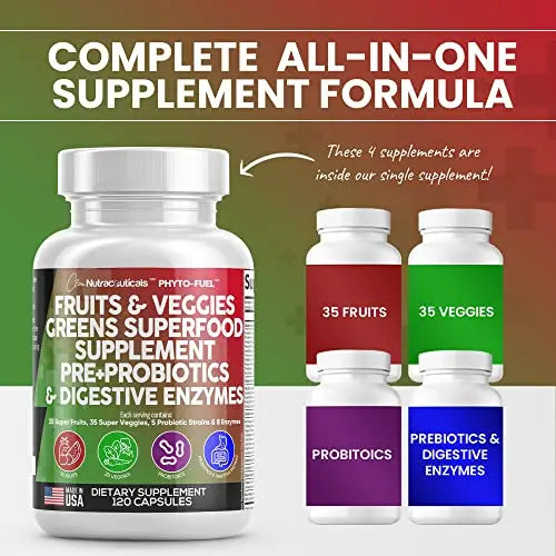 Fruits and Veggies Supplement Reds & Green Superfood - A Natural Balan Clean Nutraceuticals Au supplements