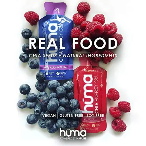 Huma Chia Energy Gel, Apples & Cinnamon, 12 Gels - Premier Sports Nutriti HÜMA CHIA ENERGY GEL Au supplements