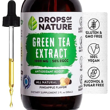 Green Tea Extract - 1000mg - 50% EGCG - Green Tea Liquid Drops, 4x more Powerful than Drops Of Nature Au supplements