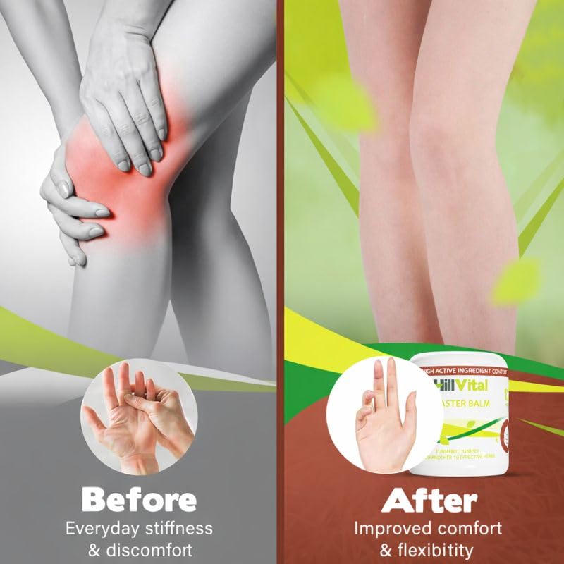 HillVital Herbal Joint Care Balm – Soothing Arnica & Turmeric Blend for Muscles & Joints – Lightweight Herbal Cooling Gel with Mint & Rosemary – Fast-Absorbing Natural Topical Cream Hill Vital Natural Solutions Au supplements