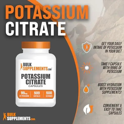 BulkSupplements.com Potassium Citrate Capsules - Potassium Supplement, Potassium BULKSUPPLEMENTS.COM Au supplements