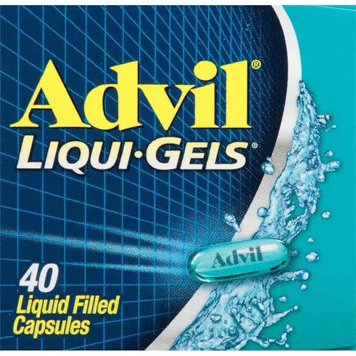 Advil Liqui-Gels Pain Reliever And Fever Reducer, Pain Medicine For Adults With Ibuprofen 200mg For Headache, Backache, Menstrual Pain And Joint Pain Relief - 40 Liquid Filled Capsules Advil Au supplements