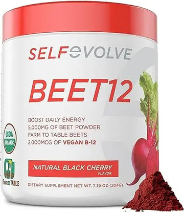 selfevolve Beet12 - Organic Beet Root Powder Enhanced with Vitamin B12, Nitric Oxide Booster selfevolve Au supplements