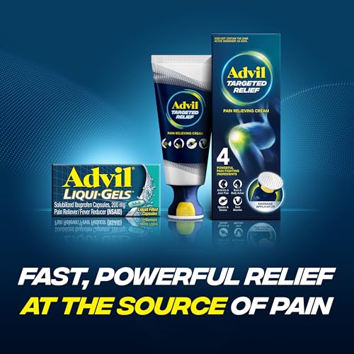 Advil Liqui-Gels Pain Reliever and Fever Reducer, Pain Medicine for Adults with Ibuprofen 200mg for Headache, Backache, Menstrual Pain and Joint Pain Relief - 50x2 Liquid Filled Capsules Advil Au supplements