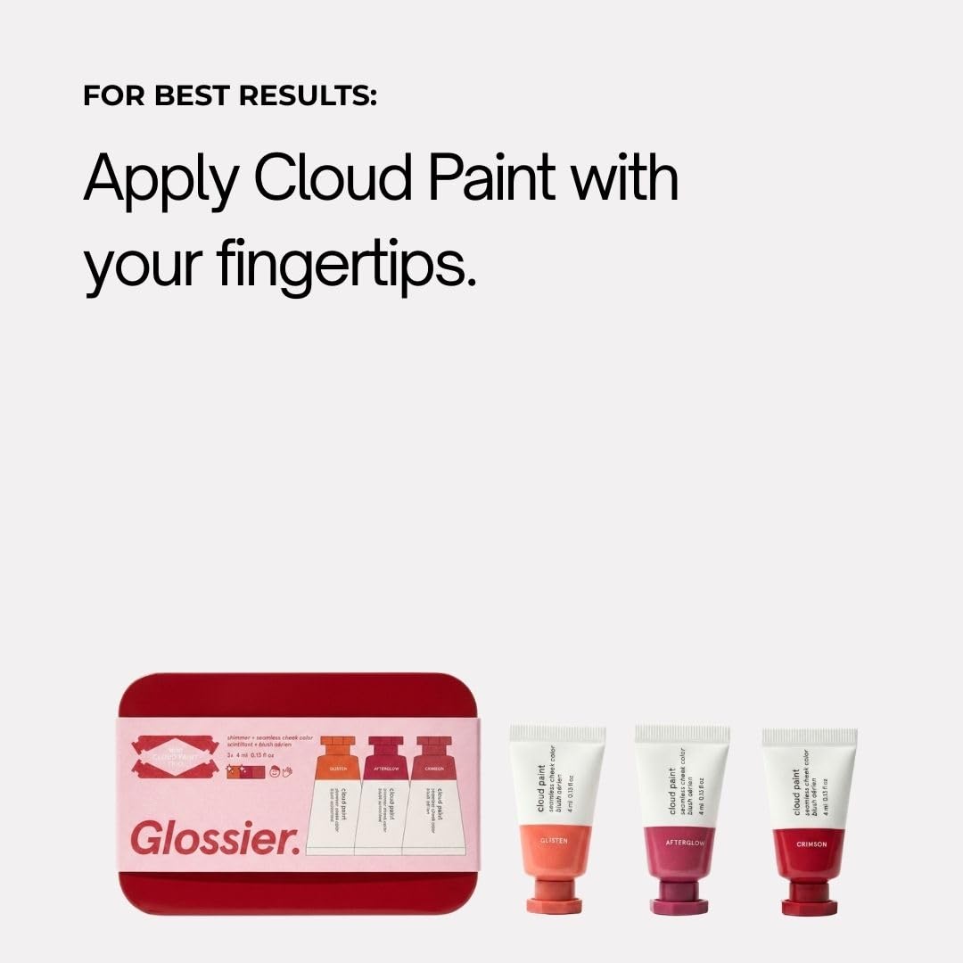 Glossier Mini Cloud Paint Blush Trio Holiday Gift Set: Crimson, Glisten & Afterglow Glossier Au supplements