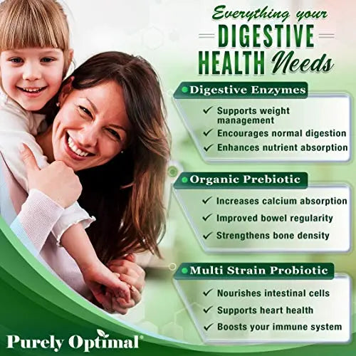 Purely Optimal Premium Digestive Enzymes Plus Prebiotics & Probiotics - for Better Digestio Purely Optimal Au supplements