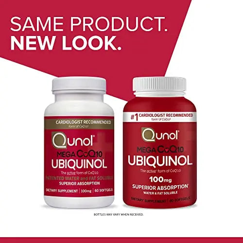 Qunol Ubiquinol CoQ10 100mg Softgels, Mega Ubiquinol 100mg - Superior Absorption Qunol Au supplements