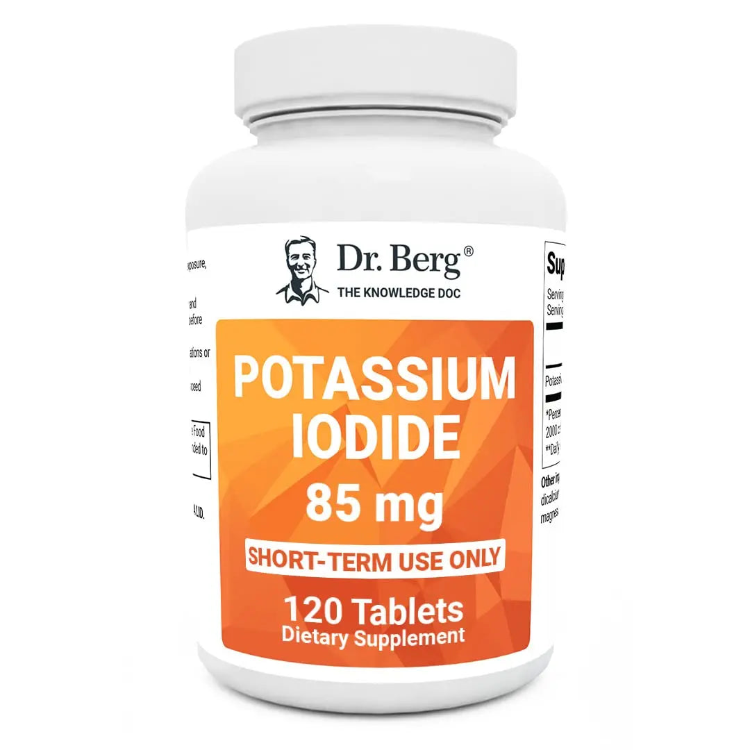 Dr. Berg's Incredible Potassium Iodide Tablets - Now 120 Tablets with a Smaller Easy Dr. Berg Nutritionals Au supplements