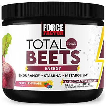 FORCE FACTOR Total Beets Beet Root Powder with Energy, NO3-T Nitrates to Support Force Factor Au supplements