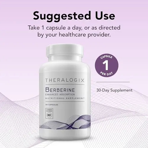 Theralogix Berberine Enhanced Absorption - 30-Day Supply - Made with Berberine Theralogix Au supplements