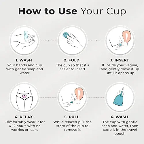 CareCup Menstrual Cups - Set of 2 Reusable Period Cups - Premium Design with Soft Carecup Au supplements