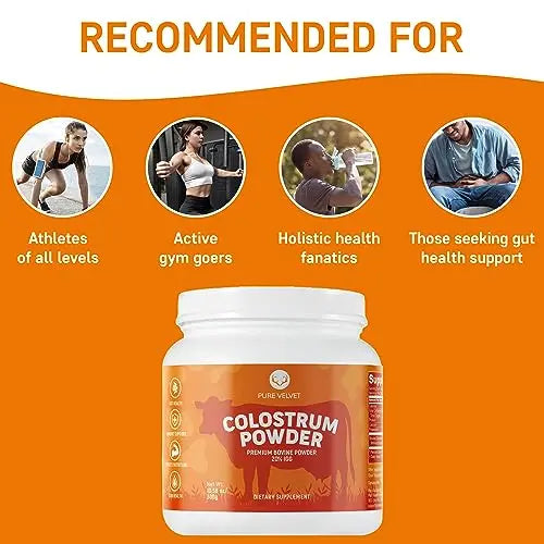 Pure Velvet Colostrum Powder for Gut Health, Bloating, Hair Growth, Immune Support Pure Velvet Au supplements