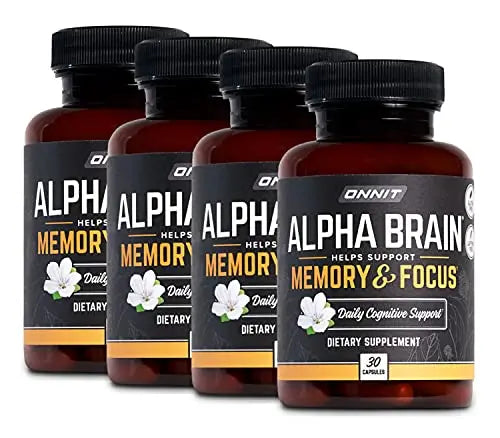 ONNIT Alpha Brain (120ct) - Over 1 Million Bottles Sold - Premium Nootropic Brain Sup ONNIT Au supplements