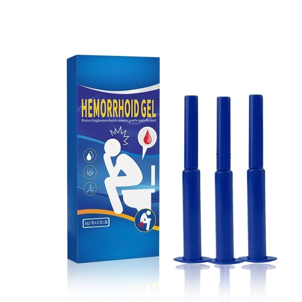 Hemorrhoid Relief Gel with 3 Disposable Applicators - Fast Soothing Cream for Itching & Swelling - Internal & External Treatment (Pack of 3) Aus Healthcare Au supplements