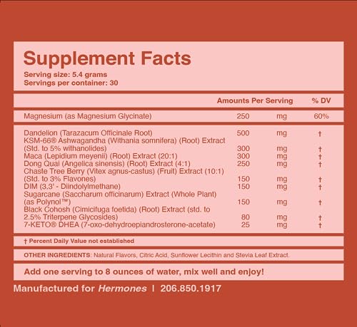 Hormone Balance for Women - PMS Relief - Helps w/Bloating, PCOS, Menopause, perimenopause. Hermones Au supplements