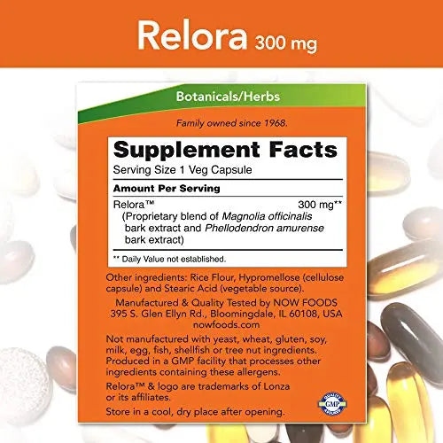 NOW Supplements, Relora 300 mg (a Blend of Plant Extracts from Magnolia officinalis NOW Au supplements