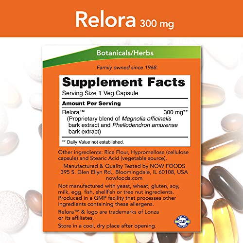 NOW Supplements, Relora 300 mg (a Blend of Plant Extracts from Magnolia officinalis NOW Au supplements