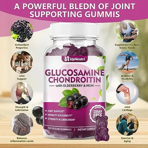 UPNEUTRI Glucosamine Chondroitin Gummies Sugar Free, Extra Strength 1500mg UPNEUTRI Au supplements