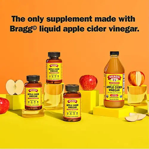 Bragg Apple Cider Vinegar Capsules - Vitamin D3 & Zinc - 750mg of Acetic Acid – Immune Bragg Au supplements